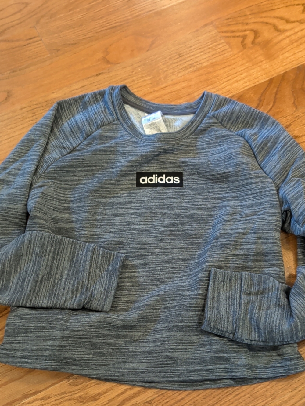 adidas Gray Heather Crew Sweatshirt with Logo